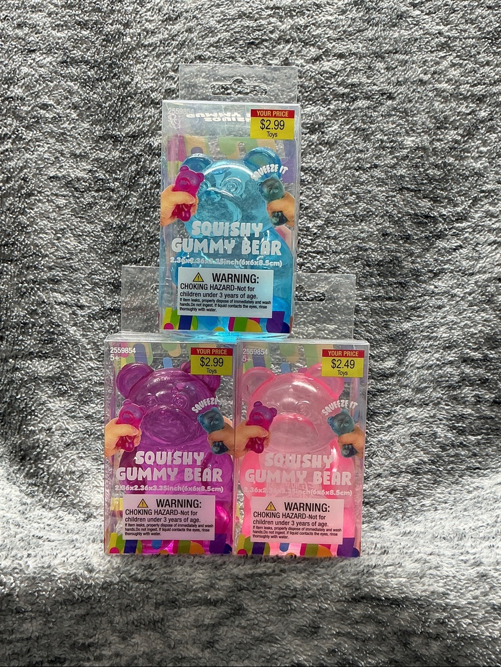 NIB-Hobby LobbyGummy bear  maltose squishy COMPLETE SET OF 3
